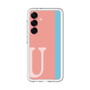 スリムプロテクションプレミアムケース［ オリジナル - initial color line - U pink ］