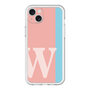 スリムプロテクションプレミアムケース［ オリジナル - initial color line - W pink ］