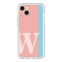 スリムプロテクションプレミアムケース［ オリジナル - initial color line - W pink ］