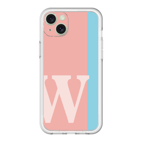 スリムプロテクションプレミアムケース［ オリジナル - initial color line - W pink ］