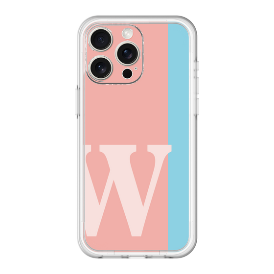 スリムプロテクションプレミアムケース［ オリジナル - initial color line - W pink ］