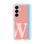 スリムプロテクションプレミアムケース［ オリジナル - initial color line - W pink ］