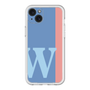 スリムプロテクションプレミアムケース［ オリジナル - initial color line - W blue ］