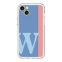 スリムプロテクションプレミアムケース［ オリジナル - initial color line - W blue ］