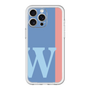 スリムプロテクションプレミアムケース［ オリジナル - initial color line - W blue ］