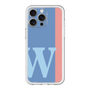 スリムプロテクションプレミアムケース［ オリジナル - initial color line - W blue ］
