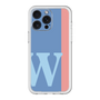 スリムプロテクションプレミアムケース［ オリジナル - initial color line - W blue ］