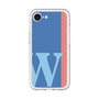 スリムプロテクションプレミアムケース［ オリジナル - initial color line - W blue ］