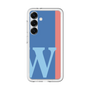 スリムプロテクションプレミアムケース［ オリジナル - initial color line - W blue ］