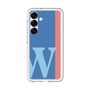 スリムプロテクションプレミアムケース［ オリジナル - initial color line - W blue ］