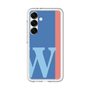 スリムプロテクションプレミアムケース［ オリジナル - initial color line - W blue ］