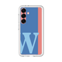 スリムプロテクションプレミアムケース［ オリジナル - initial color line - W blue ］