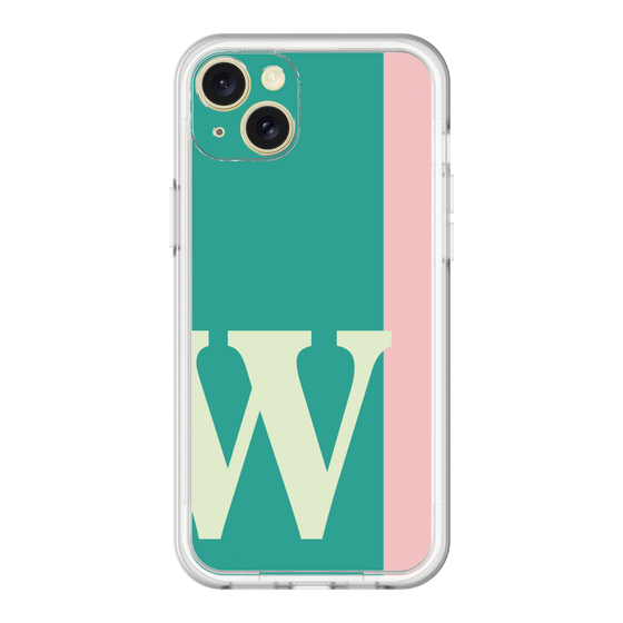 スリムプロテクションプレミアムケース［ オリジナル - initial color line - W green ］