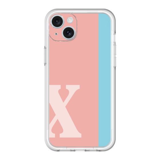 スリムプロテクションプレミアムケース［ オリジナル - initial color line - X pink ］