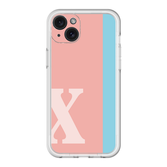 スリムプロテクションプレミアムケース［ オリジナル - initial color line - X pink ］