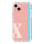 スリムプロテクションプレミアムケース［ オリジナル - initial color line - X pink ］