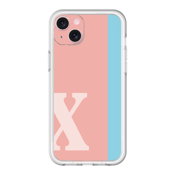 スリムプロテクションプレミアムケース［ オリジナル - initial color line - X pink ］