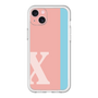 スリムプロテクションプレミアムケース［ オリジナル - initial color line - X pink ］