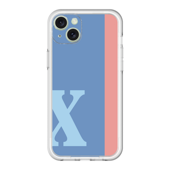 スリムプロテクションプレミアムケース［ オリジナル - initial color line - X blue ］