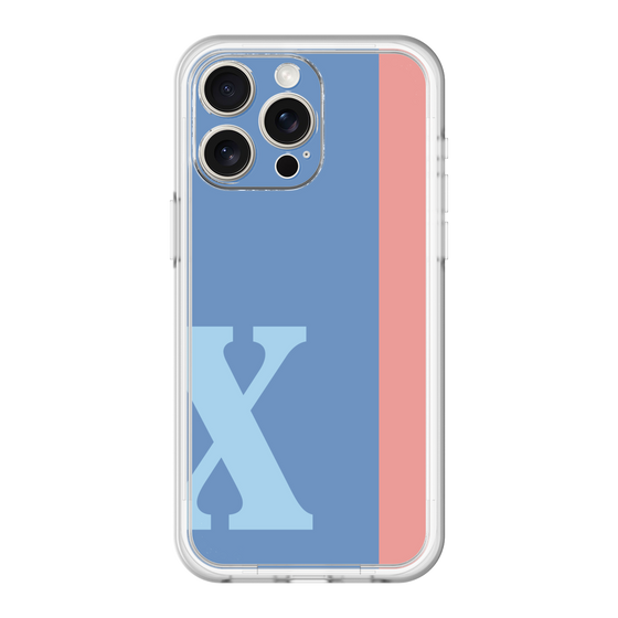 スリムプロテクションプレミアムケース［ オリジナル - initial color line - X blue ］