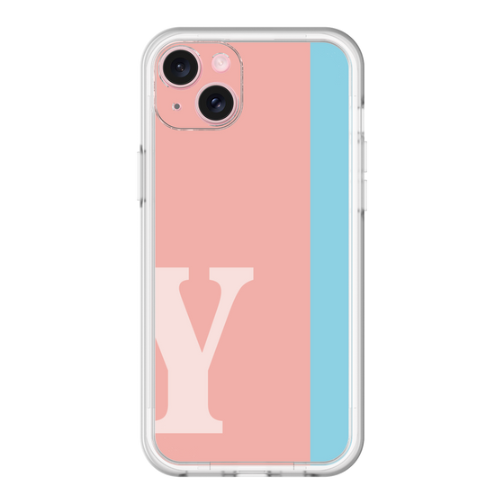 スリムプロテクションプレミアムケース［ オリジナル - initial color line - Y pink ］