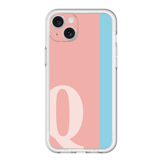 スリムプロテクションプレミアムケース［ オリジナル - initial color line - Q pink ］