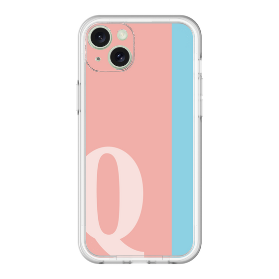 スリムプロテクションプレミアムケース［ オリジナル - initial color line - Q pink ］