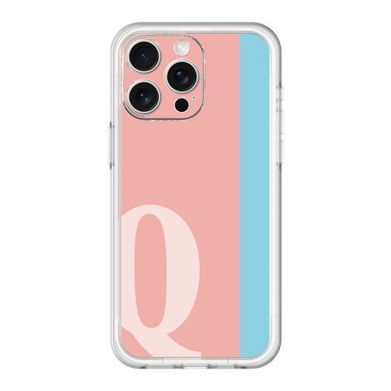 スリムプロテクションプレミアムケース［ オリジナル - initial color line - Q pink ］