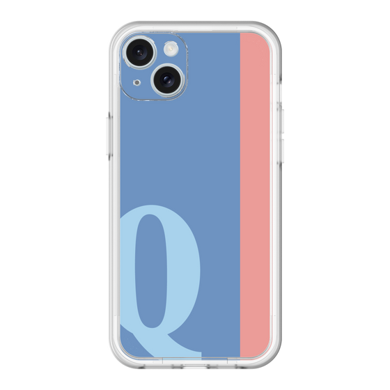 スリムプロテクションプレミアムケース［ オリジナル - initial color line - Q blue ］