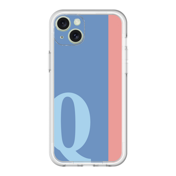 スリムプロテクションプレミアムケース［ オリジナル - initial color line - Q blue ］