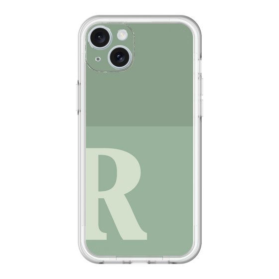 スリムプロテクションプレミアムケース［ オリジナル - initial two tone - R green ］