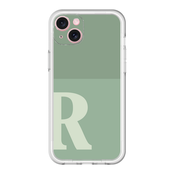 スリムプロテクションプレミアムケース［ オリジナル - initial two tone - R green ］