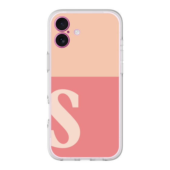 スリムプロテクションプレミアムケース［ オリジナル - initial two tone - S pink ］