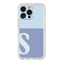 スリムプロテクションプレミアムケース［ オリジナル - initial two tone - S blue ］