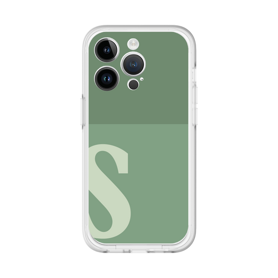 スリムプロテクションプレミアムケース［ オリジナル - initial two tone - S green ］