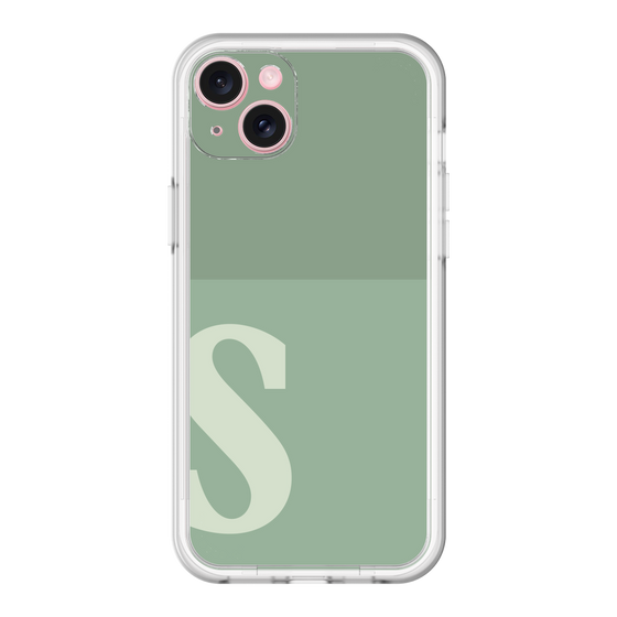 スリムプロテクションプレミアムケース［ オリジナル - initial two tone - S green ］