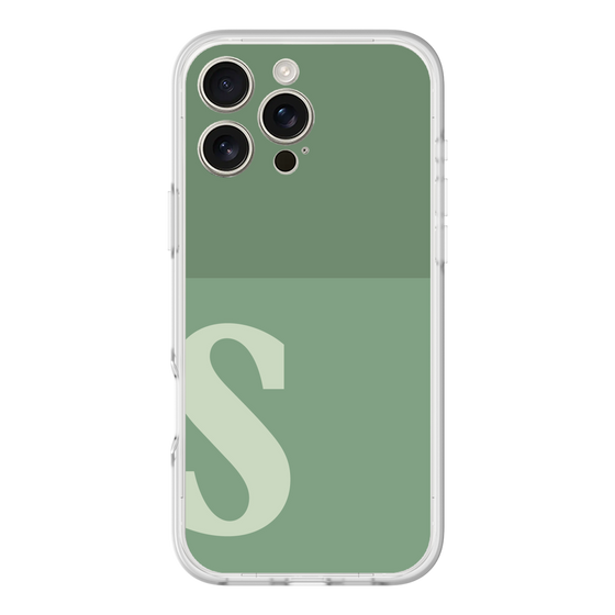 スリムプロテクションプレミアムケース［ オリジナル - initial two tone - S green ］