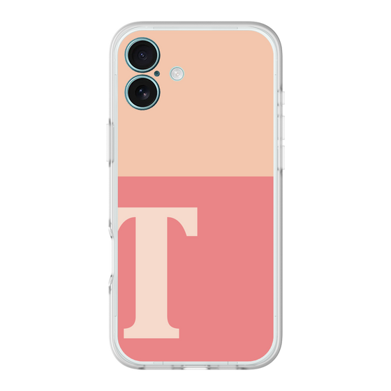 スリムプロテクションプレミアムケース［ オリジナル - initial two tone - T pink ］