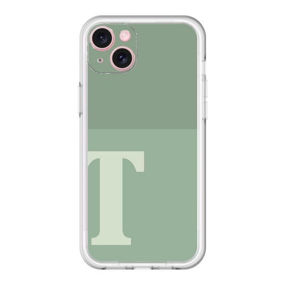 スリムプロテクションプレミアムケース［ オリジナル - initial two tone - T green ］