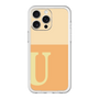 スリムプロテクションプレミアムケース［ オリジナル - initial two tone - U orange ］