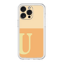 スリムプロテクションプレミアムケース［ オリジナル - initial two tone - U orange ］