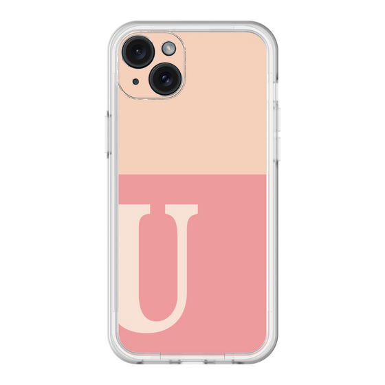 スリムプロテクションプレミアムケース［ オリジナル - initial two tone - U pink ］