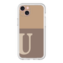 スリムプロテクションプレミアムケース［ オリジナル - initial two tone - U brown ］