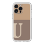スリムプロテクションプレミアムケース［ オリジナル - initial two tone - U brown ］