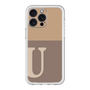スリムプロテクションプレミアムケース［ オリジナル - initial two tone - U brown ］