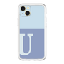 スリムプロテクションプレミアムケース［ オリジナル - initial two tone - U blue ］