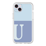 スリムプロテクションプレミアムケース［ オリジナル - initial two tone - U blue ］