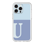 スリムプロテクションプレミアムケース［ オリジナル - initial two tone - U blue ］