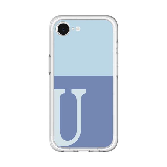 スリムプロテクションプレミアムケース［ オリジナル - initial two tone - U blue ］