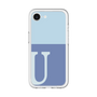 スリムプロテクションプレミアムケース［ オリジナル - initial two tone - U blue ］